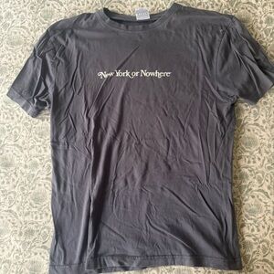 New York or Nowhere Dark Gray Short Sleeve Tee